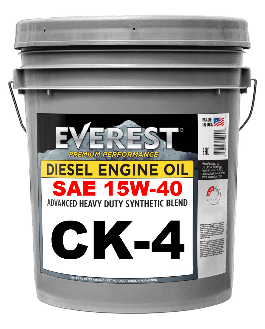Aceite para motor diésel EVEREST Advanced CK-4 de mezcla sintética de servicio pesado SAE 15W-40