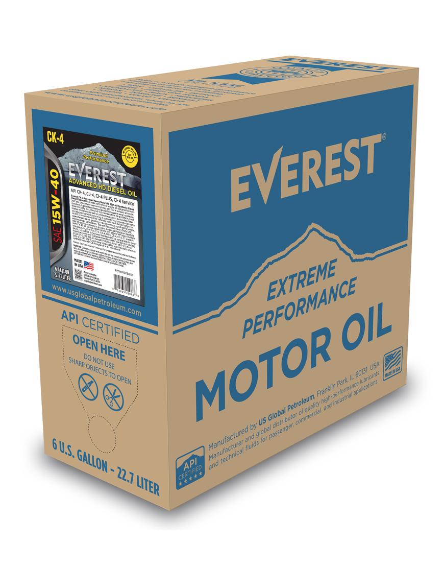 Aceite para motor diésel EVEREST Advanced CK-4 de mezcla sintética de servicio pesado SAE 15W-40