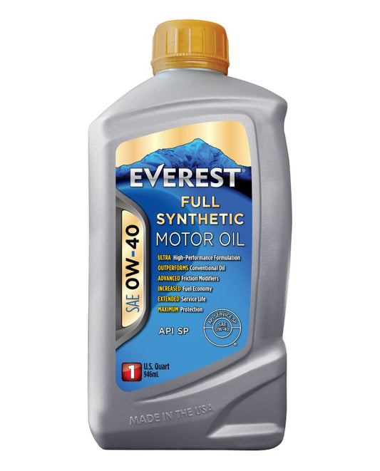 Aceite de motor EVEREST totalmente sintético SAE 0W-40 SP 