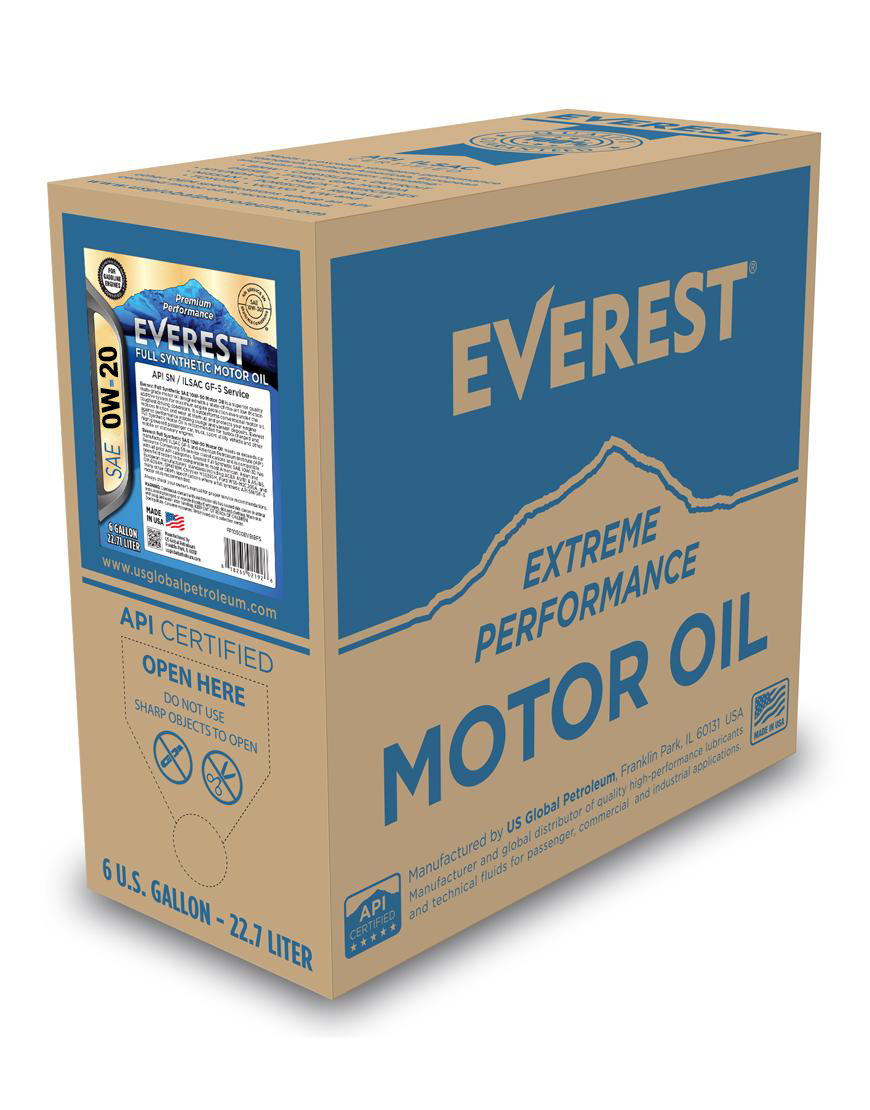 Aceite de motor EVEREST totalmente sintético SAE 0W-20 SP/GF-6A