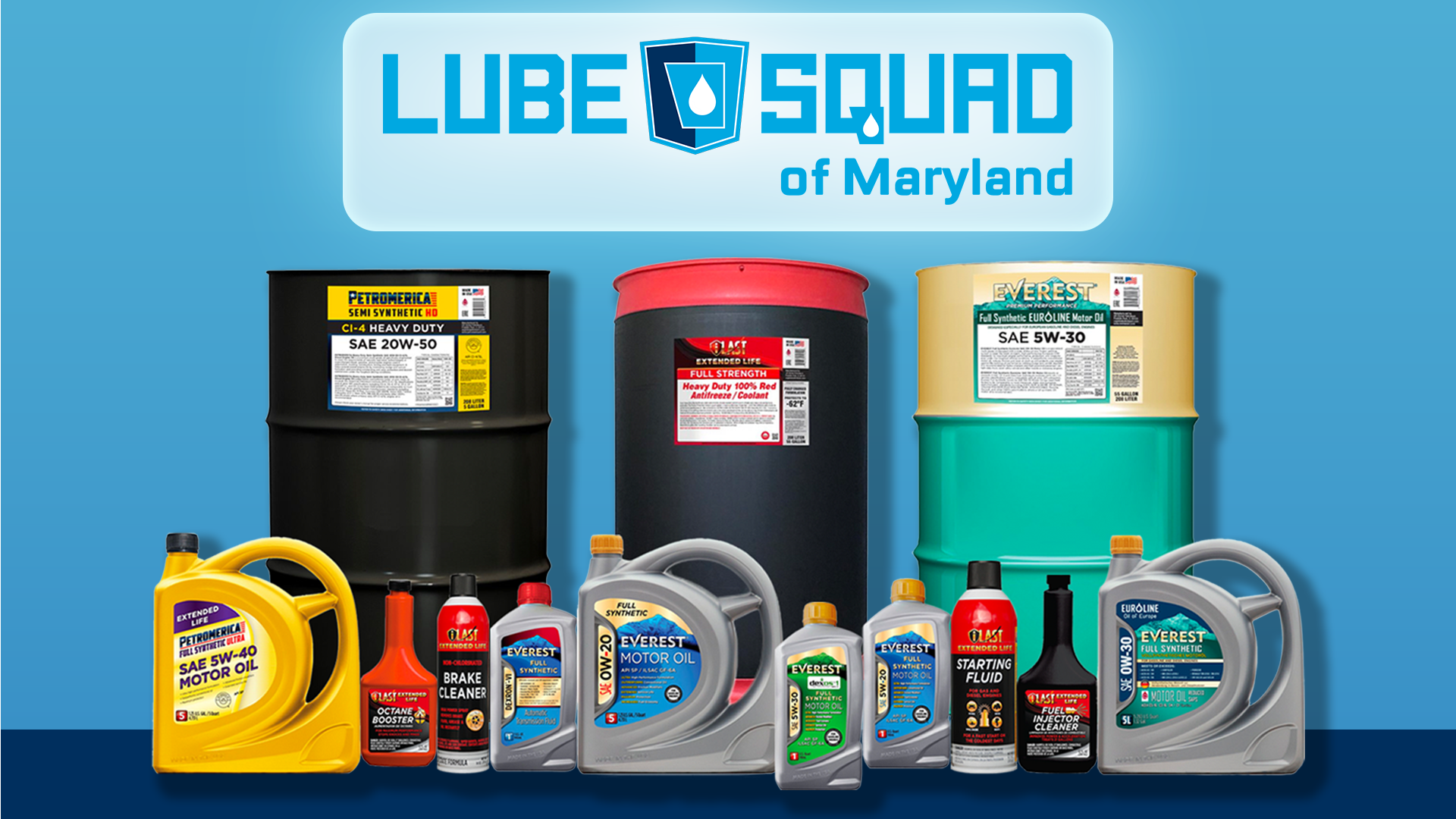 High Quality Motor Oil & Automotive Supplies – Lube Squad of Maryland, LLC