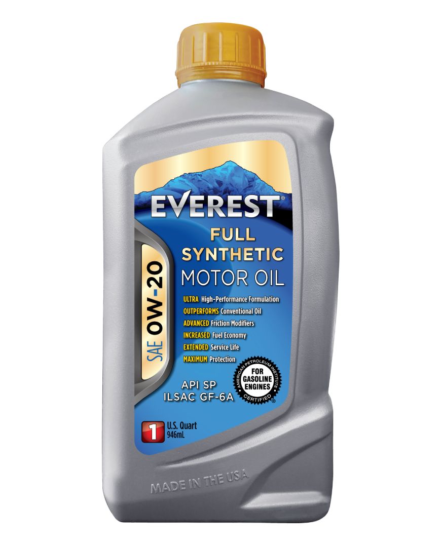 Aceite de motor EVEREST totalmente sintético SAE 0W-20 SP/GF-6A