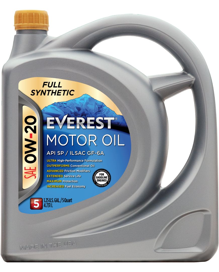 Aceite de motor EVEREST totalmente sintético SAE 0W-20 SP/GF-6A