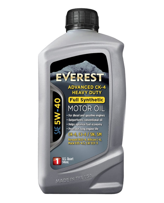 EVEREST Advanced CK-4 Full Synthetic Heavy Duty SAE 5W-40 Diesel Engine Oil API CK-4 SN