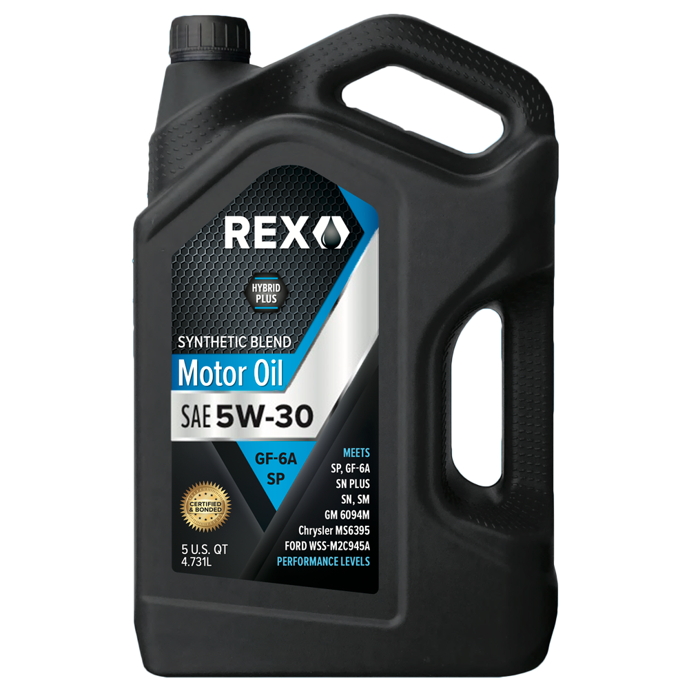 REX Synthetic Blend SAE 5W-30 Motor Oil (Meets SN Performance Level)